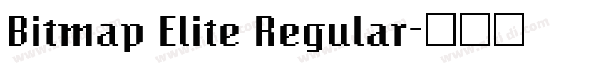 Bitmap Elite Regular字体转换